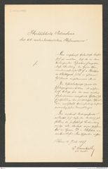k.k. naturhistorisches Hofmuseum, Intendanzakten 1885-1896 (Hauer), Aktenzahl Z.263.b/1887, Seite 1